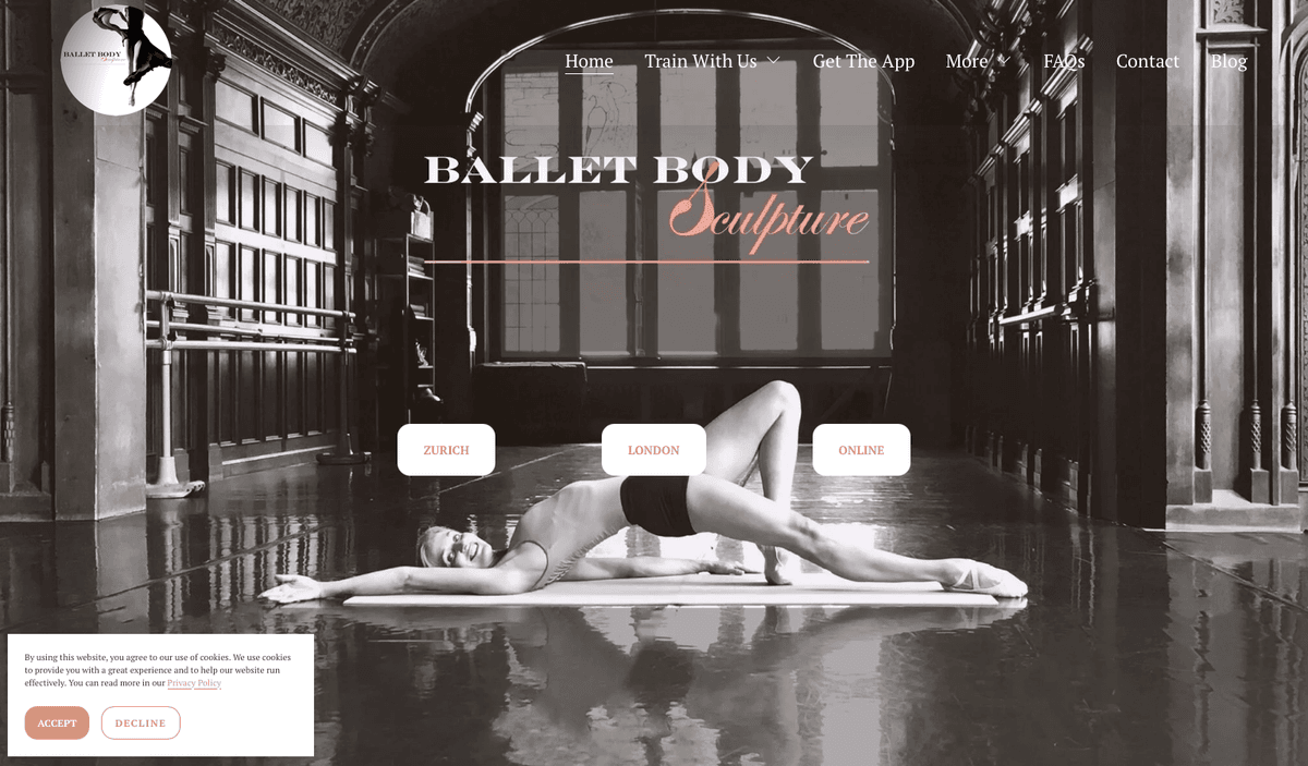 Ballet Body Sculpture Website