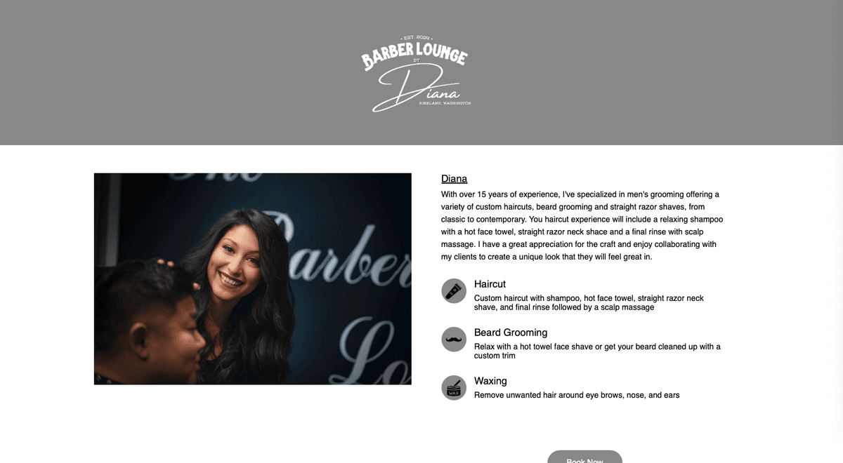 Barber Lounge by Diana Website