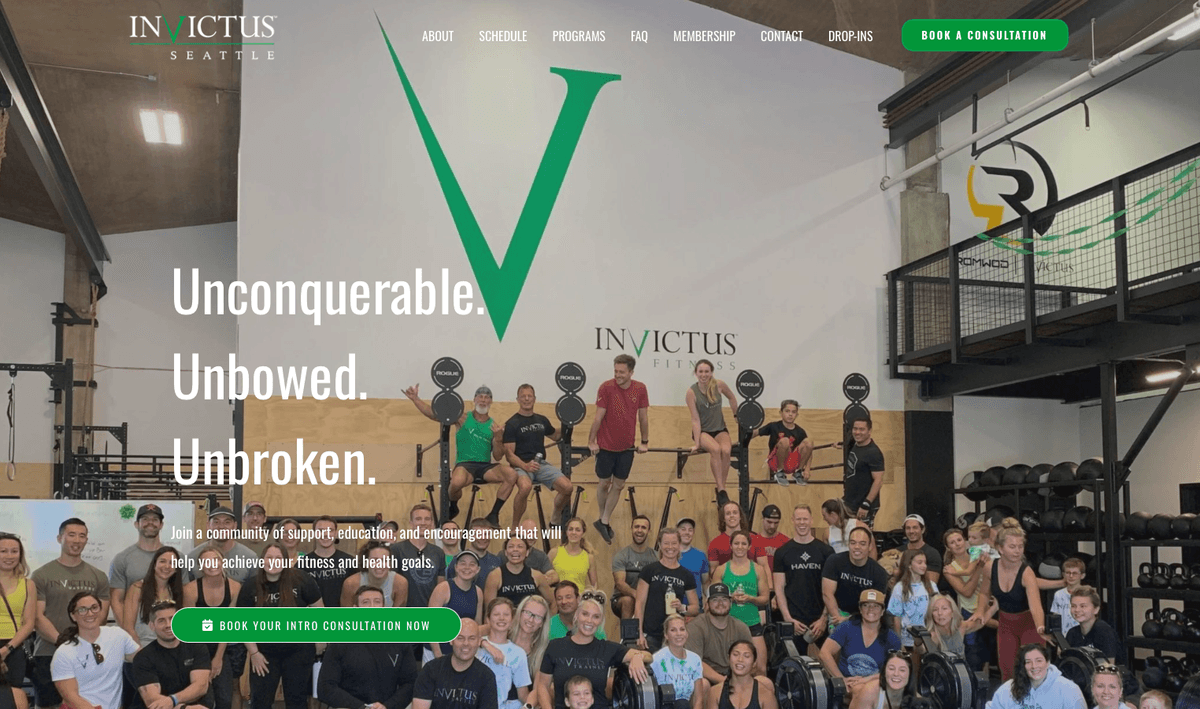 Crossfit Invictus Seattle Website