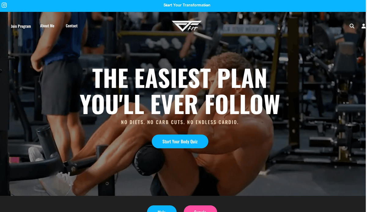 Joey Fowler Fitness Website