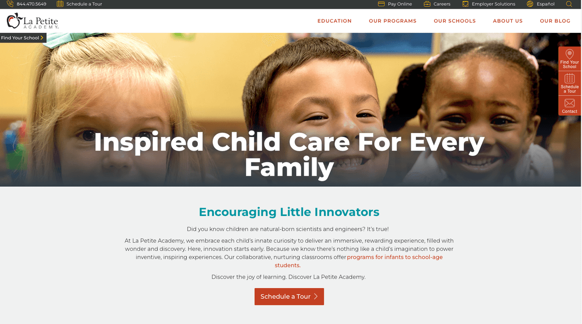 La Petite Academy Website