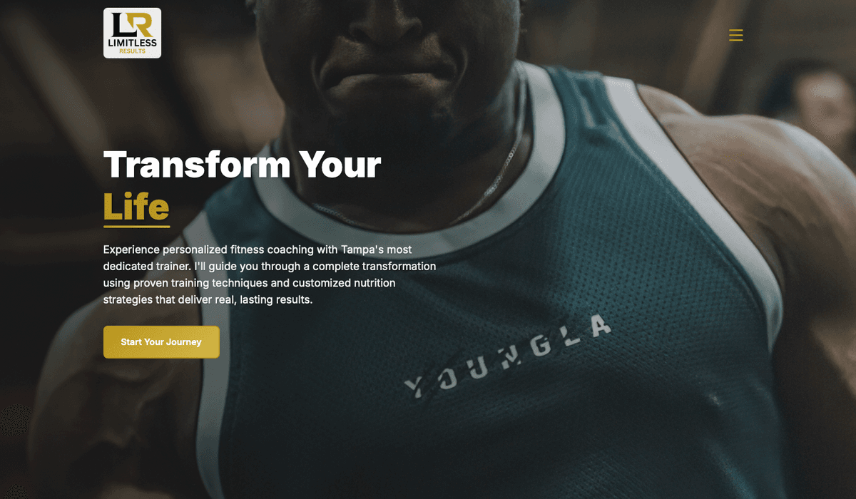 Personal trainer website examples