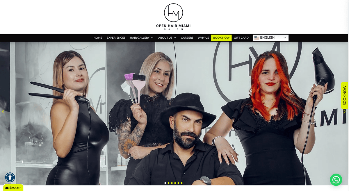 Open Hair Miami Website
