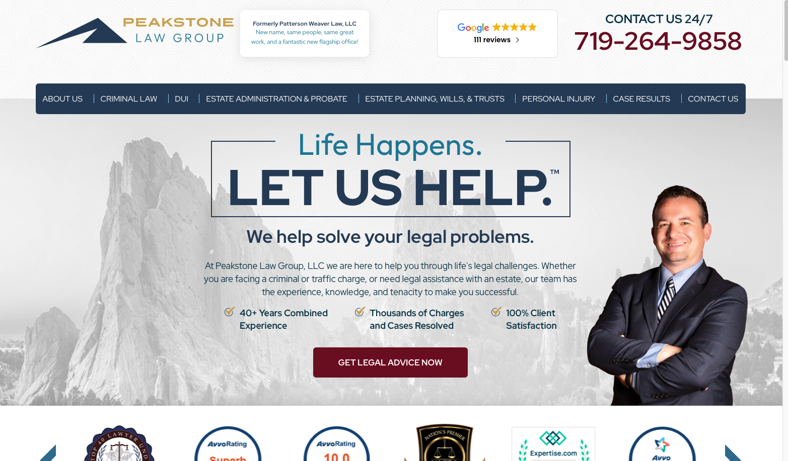 Peakstone Law Group Website