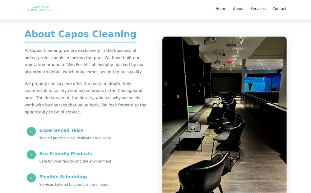 Capo's Cleaning residential and commercial cleaning website