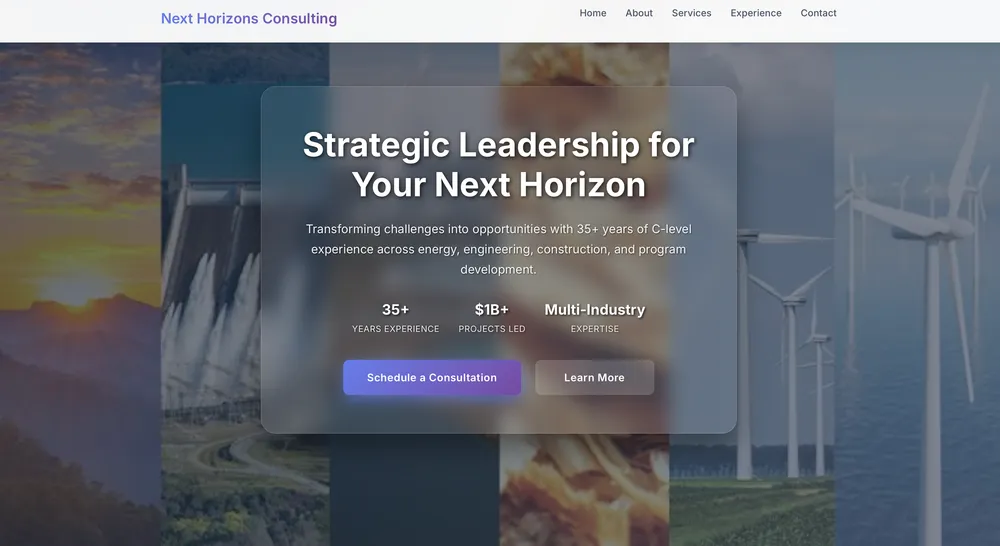 NextHorizon consulting website
