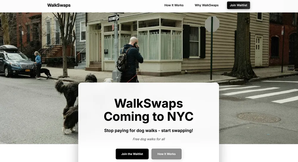 WalkSwaps dog walking exchange website